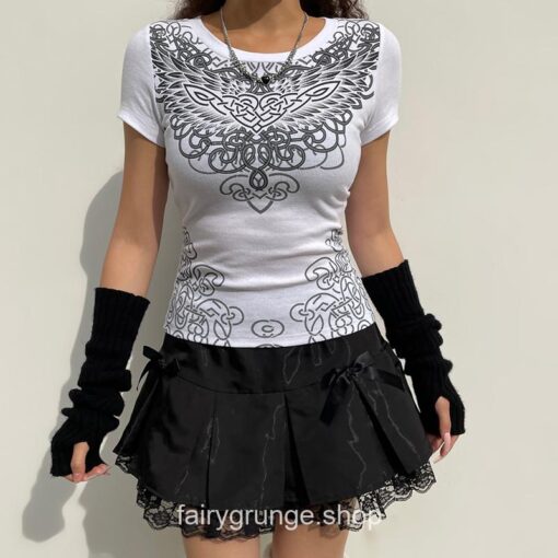 Grunge Fairycore Streetwear Wing 90s Aesthetic T-Shirt 3