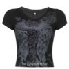Fairy Grunge Y2K Retro Wing Graphic Print Summer T-Shirt 4