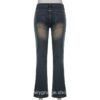 Fairy Grunge Vintage Embroidery Skinny Low Waist Jeans 5