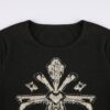 Goth Printed Fairy Grunge Rhinestone Autumn Long Sleeve T-Shirt 5