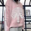 Grunge Fairycore Gothic Skeleton Woman Sweater 2