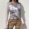 Fairy Grunge Vintage Fashion Print Female Long Sleeve T-Shirt 12