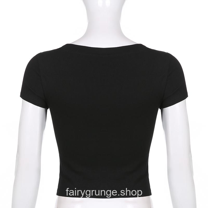 Fairy Grunge Y2K Retro Wing Graphic Print Summer T-Shirt 9