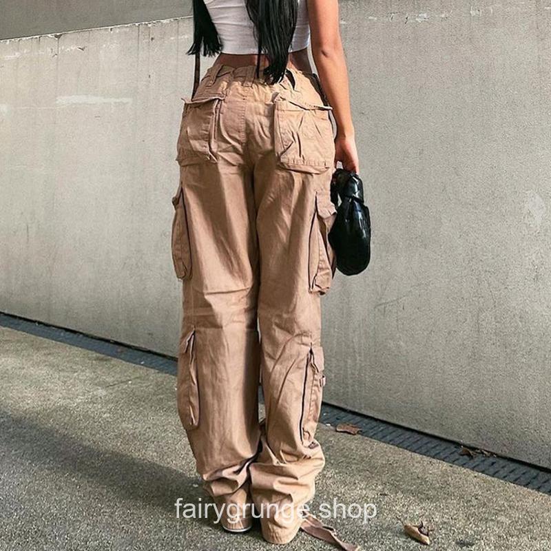 Grunge Fairycore Streetwear Vintage Multi Pocket Cargo Pant 5