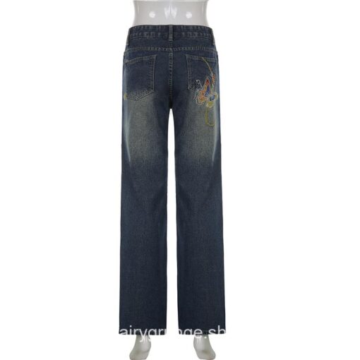Vintage Y2K Butterfly Embroidery Low Rise Jean 4