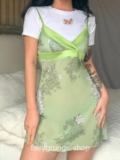 V Neck Floral Printed Summer Slip Dress 2