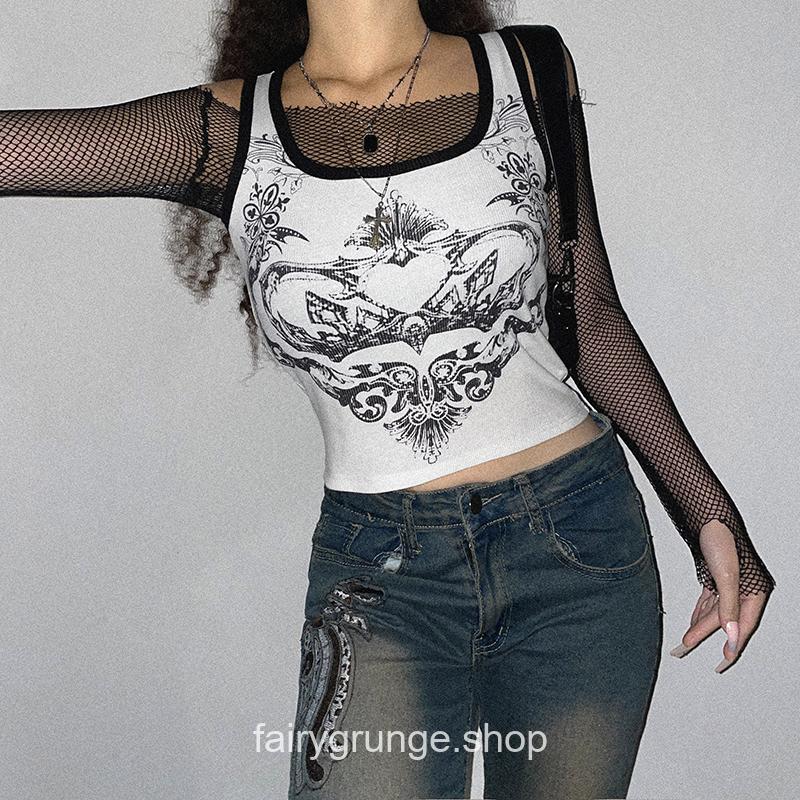 Streetwear Vintage Harajuku Bodycon Grunge Fairycore Tank Top 1
