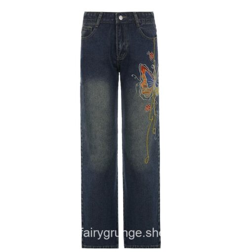 Vintage Y2K Butterfly Embroidery Low Rise Jean 5